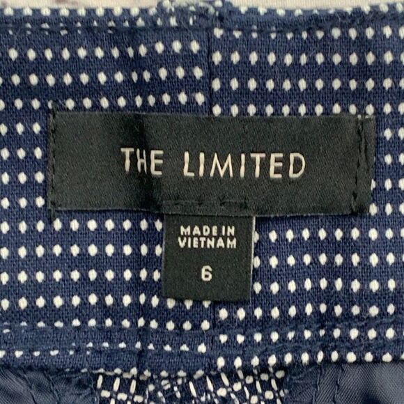 The Limited Shorts sz 6 Navy Polka Dots Tailored Inseam 4.5" New NWT - Picture 8 of 10